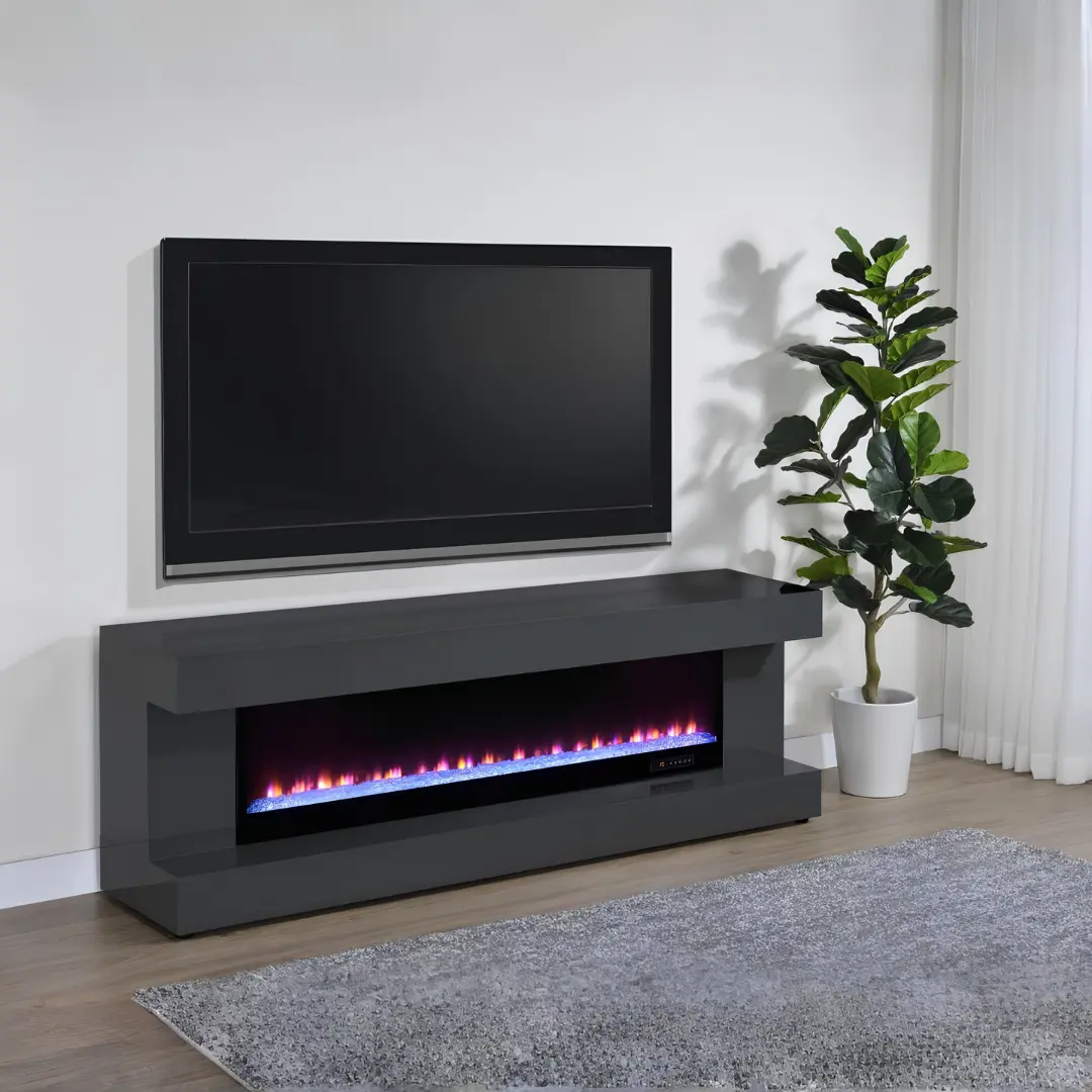 Mallory Tv Stand Console With Fireplace By Coaster Furniture | Mobilia Cleopatra 3 TV Stand Console with Fireplace