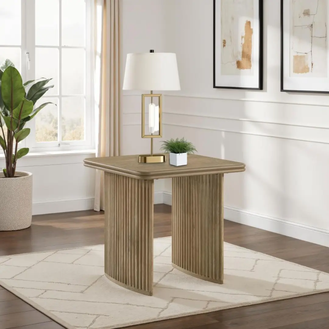 Adina Light Brown Distressed End Table By Coaster Furniture | Mobilia Cleopatra 3 Distressed End Table