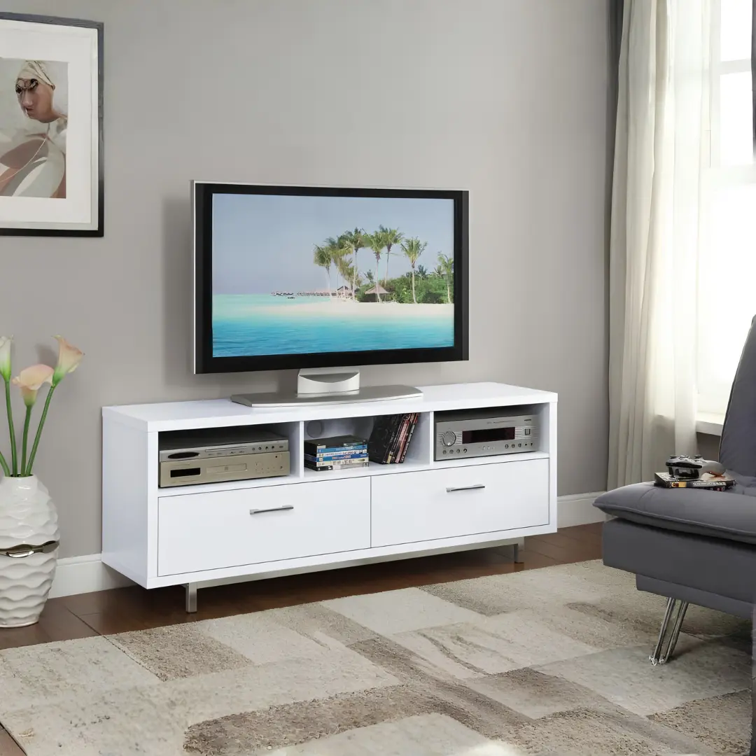 Casey 60-Inch Tv Console With Storage By Coaster Furniture | Mobilia Cleopatra 3 TV Console with Storage