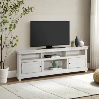 TV Console with Shelves