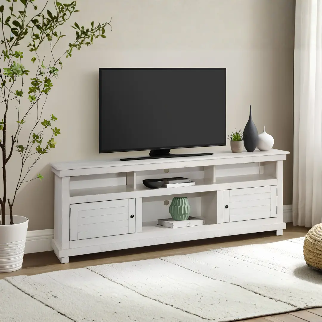 Payne Tv Console With Shelves By Coaster Furniture | Mobilia Cleopatra 3 TV Console with Shelves