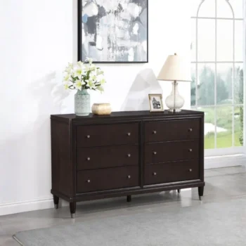 6 Drawer Brown Dresser