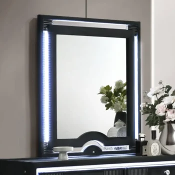 LED Dresser Mirror Black