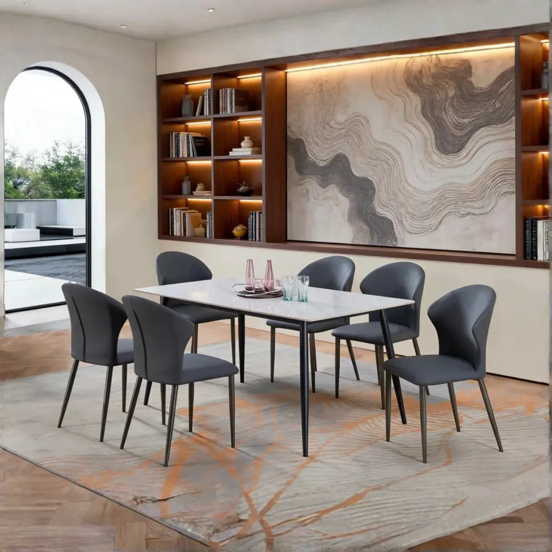 Modern Dining Room Table Ceramic Top By Mcferran | Mobilia Cleopatra 3 Modern Dining Room Table
