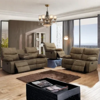 Brown Recliner Sofa Set