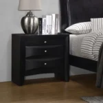 Black Wood Nightstand
