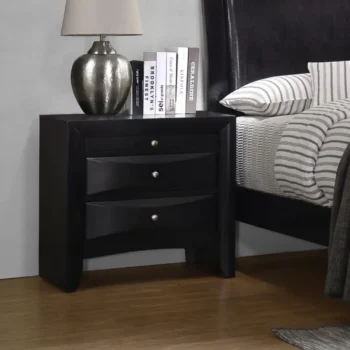 Black Wood Nightstand