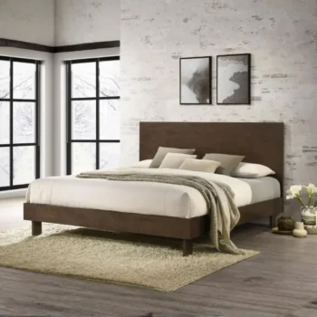 wood platform bed