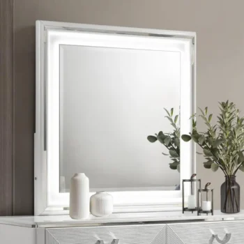 Dresser Mirror White High Gloss