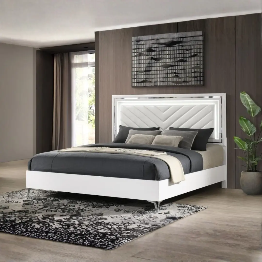 Cassia Contemporary Bed Frame With Led By Coaster Furniture | Mobilia Cleopatra 3 Contemporary Bed Frame