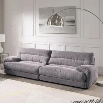 Gray Corduroy Sofa