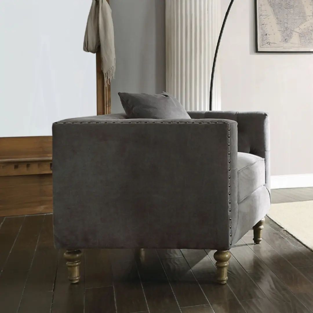 Sidonia Vintage Velvet Armchair By Acme | Mobilia Cleopatra 3 Vintage Velvet Armchair