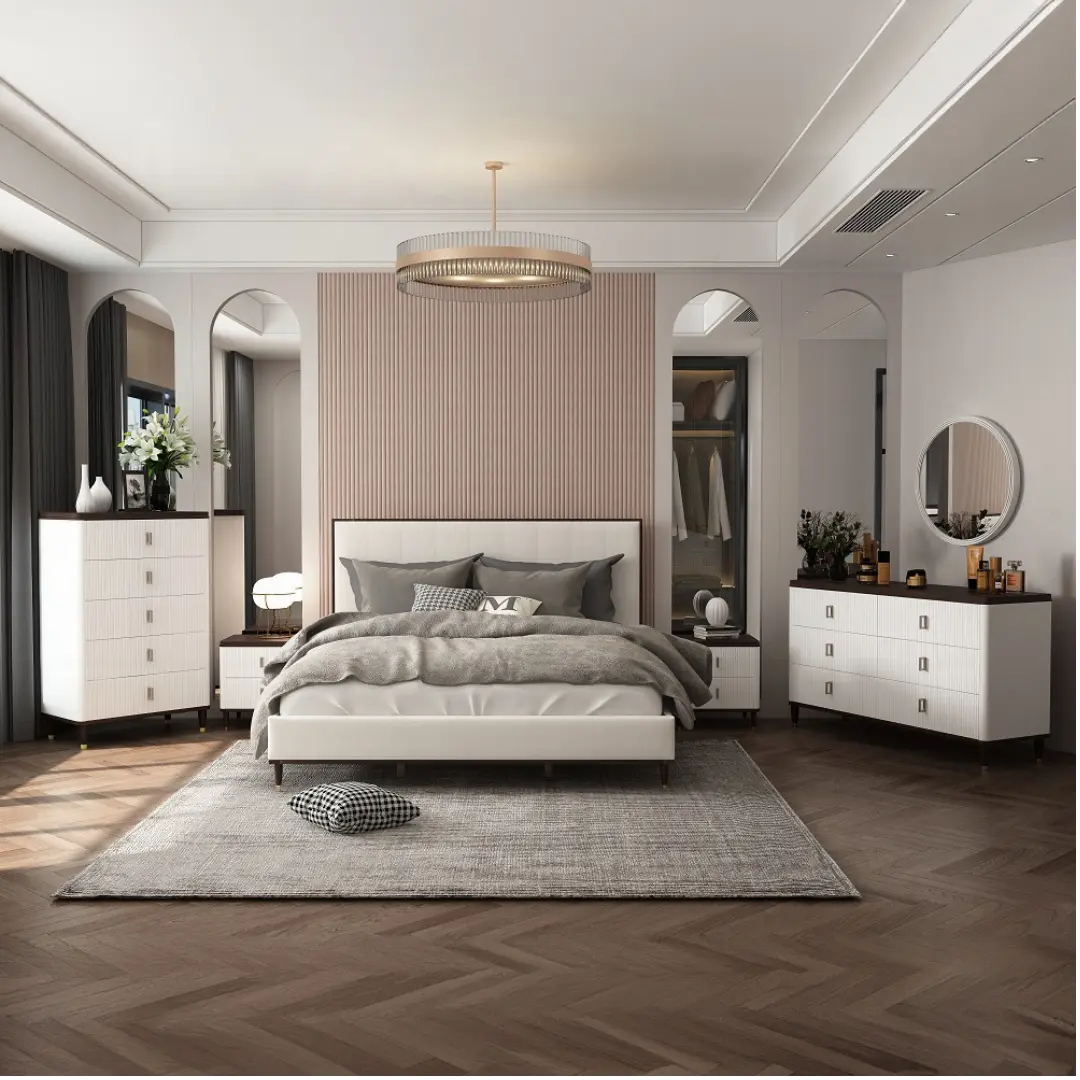 Carena Queen White Bedroom Set By Acme | Mobilia Cleopatra 3 Queen White Bedroom Set