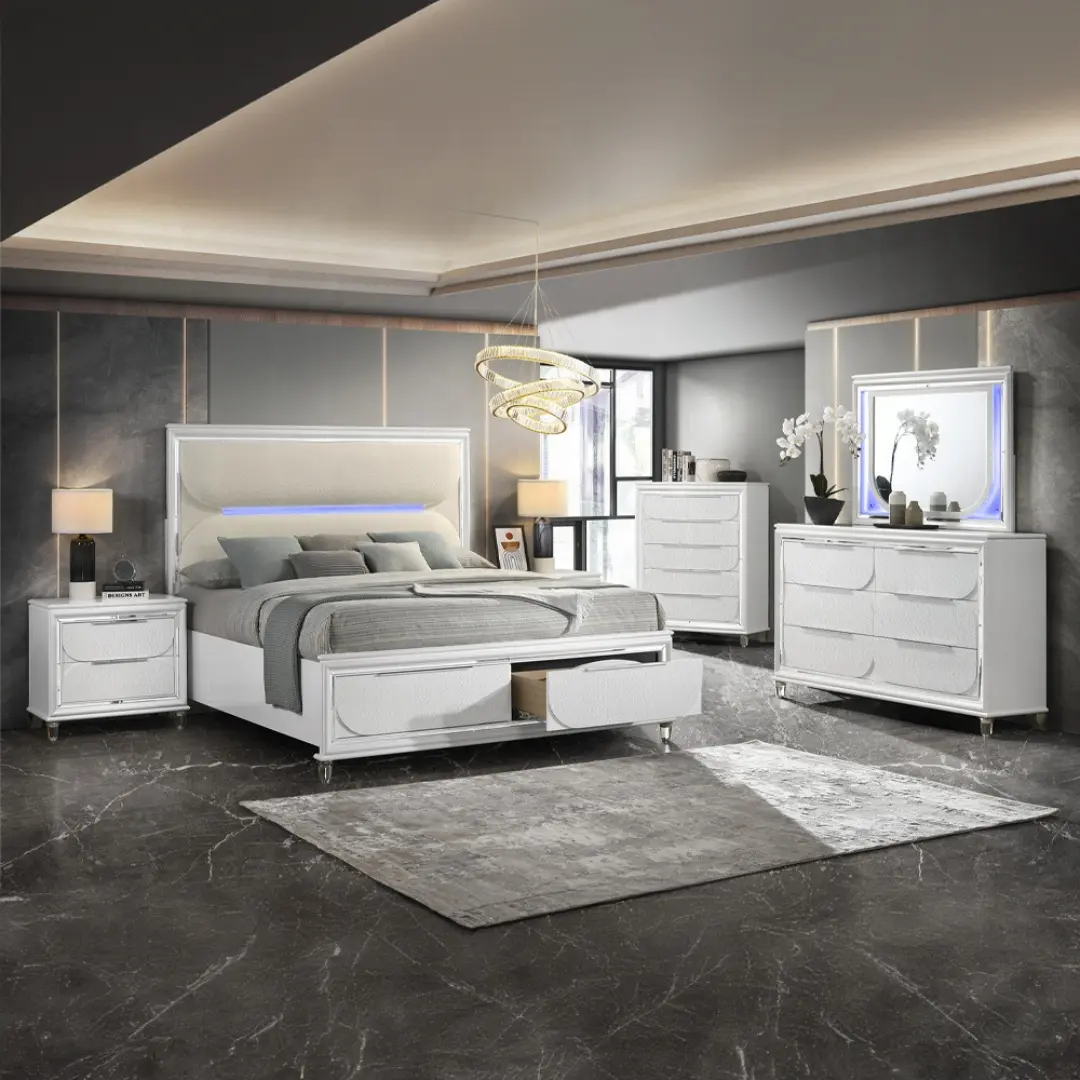 Tarian 4 Piece Queen Bedroom Set By Acme | Mobilia Cleopatra 3 4 Piece Queen Bedroom Set