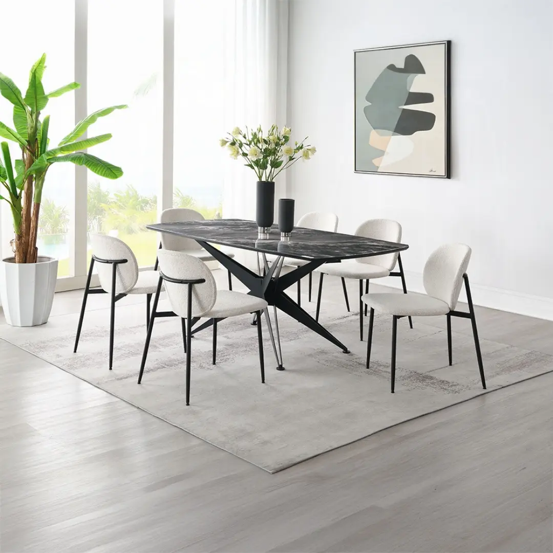 Klaus Modern Dining Table Set For 4 By Acme | Mobilia Cleopatra 3 Modern Dining Table Set for 4