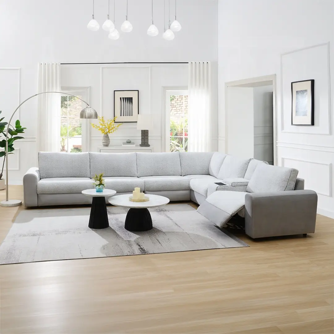 Tarrance Recliner Sectional Sofa By Acme | Mobilia Cleopatra 3 Recliner Sectional Sofa