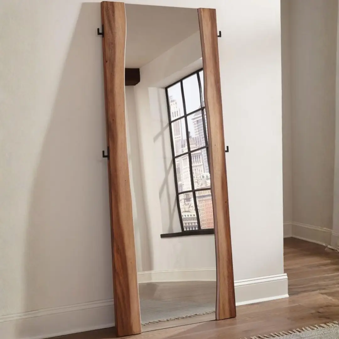 Winslow Smokey Walnut Mirror By Coaster Furniture | Mobilia Cleopatra 3 Smokey Walnut Mirror