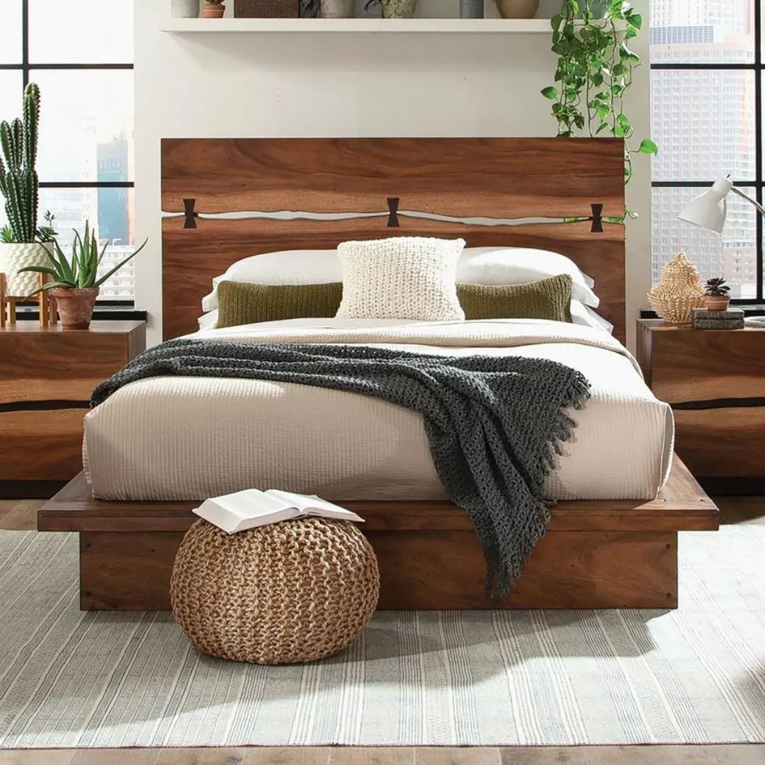 Winslow Wooden Platform Bed Frame By Coaster Furniture | Mobilia Cleopatra 3 Wooden Platform Bed Frame