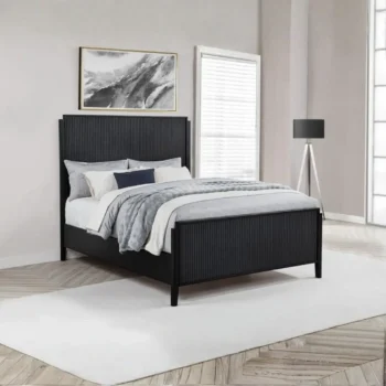 Black Wood Bed