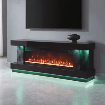 fireplace console tv stand