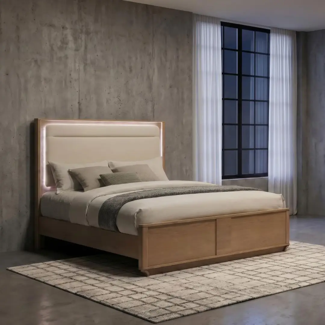 Leanne Contemporary Solid Wood Bed By Coaster Furniture | Mobilia Cleopatra 3 Contemporary Solid Wood Bed