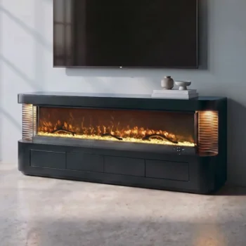 fireplace console tv stand