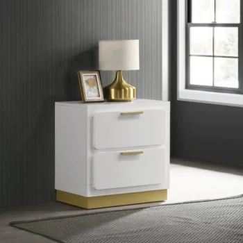 Contemporary 2 Drawer Nightstand