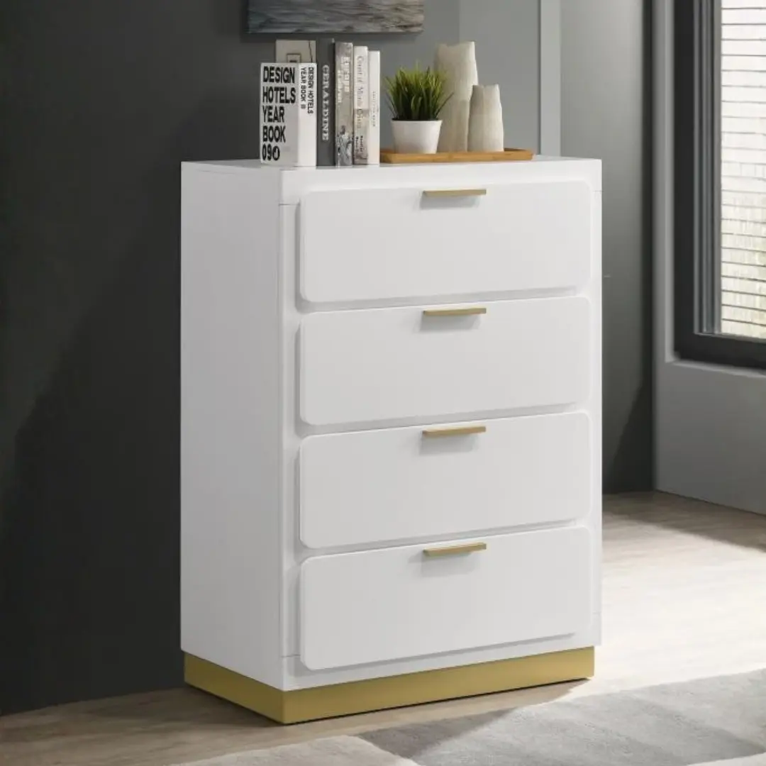 Caraway Contemporary Bedroom Chest By Coaster Furniture | Mobilia Cleopatra 3 Contemporary Bedroom Chest