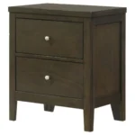 Wilkes Transitional 2 Drawer Nightstand By Coaster Furniture in Brown – Bedroom Nightstands – View 2