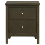 Wilkes Transitional 2 Drawer Nightstand By Coaster Furniture in Brown – Bedroom Nightstands – View 3
