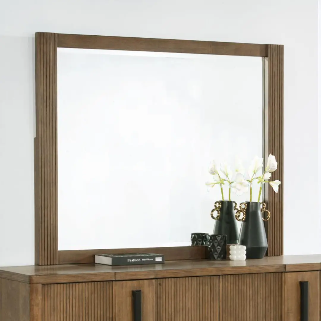 Terrace Dresser Mirror Ash Brown By Coaster Furniture | Mobilia Cleopatra 3 Dresser Mirror Ash Brown