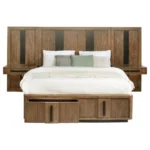 Terrace 2 Piece Wall Panel with Nightstand Set By Coaster Furniture in Brown – Bedroom Accessories – View 2