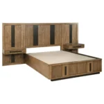 Terrace 2 Piece Wall Panel with Nightstand Set By Coaster Furniture in Brown – Bedroom Accessories – View 3