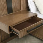 Terrace 2 Piece Wall Panel with Nightstand Set By Coaster Furniture in Brown – Bedroom Accessories – View 5