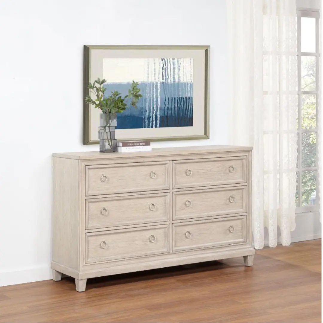 Pembroke Dresser Cabinet Washed Oak By Coaster Furniture | Mobilia Cleopatra 3 Dresser Cabinet Washed Oak