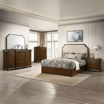 Queen Bedroom Set Brown Cherry