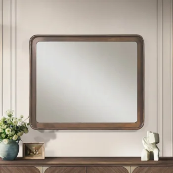 Brown Wood Frame Mirror