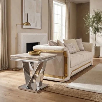 Chrome End Table