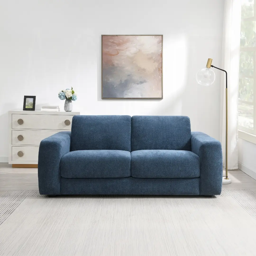Chesney Modern Sleeper Sofa By Acme | Mobilia Cleopatra 3 Blue Modern Sleeper Sofa