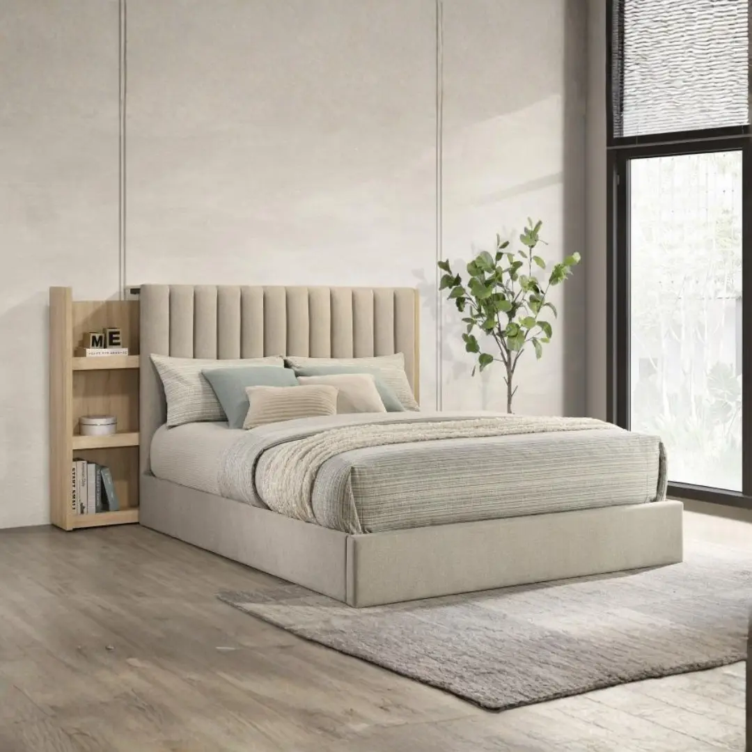 Arielle Upholstered Bookcase Bed By Coaster Furniture | Mobilia Cleopatra 3 Upholstered Bookcase Bed