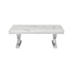 Wettingen Metal Coffee Table by Furniture of America in White – View 2