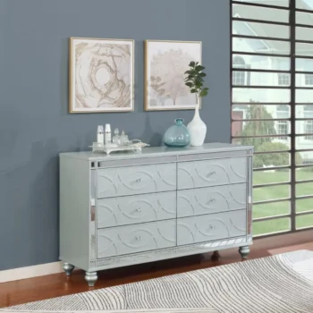 Silver Metallic Dresser