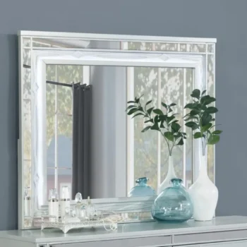 Silver Metallic Dresser Mirror