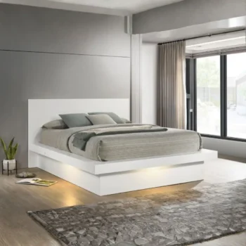 Wood LED Panel Bed