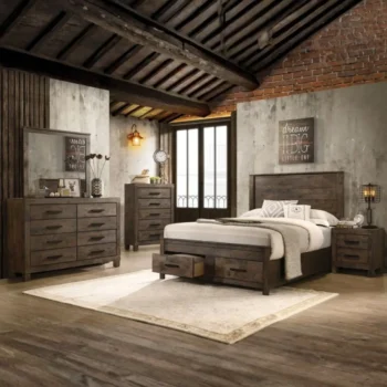 Bedroom Set Golden Brown