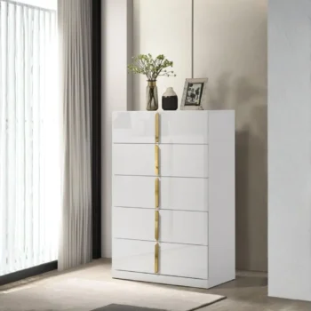 Chest of Drawers White High Gloss