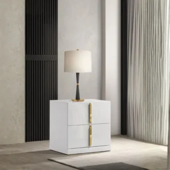 Nightstand White High Gloss