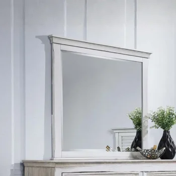 Distressed White Dresser Mirror