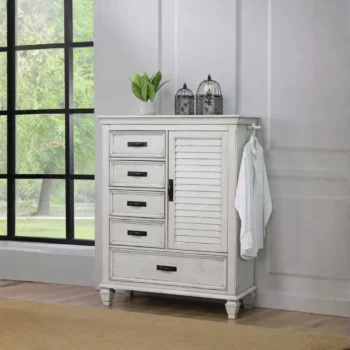 Distressed White Chest