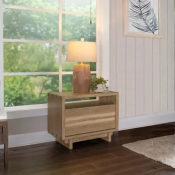 2 Drawer Rustic Nightstand